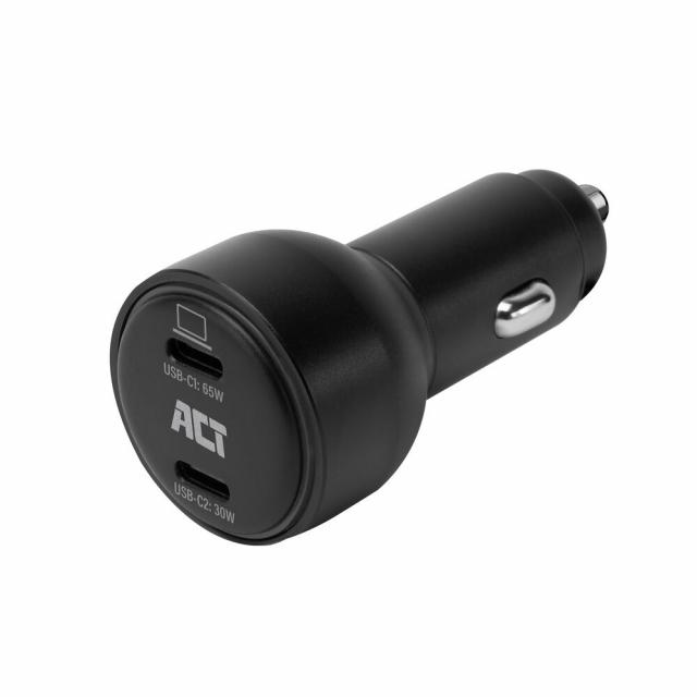 ACT Fast car charger 95W 2x USB-C, PD, GAN, 12-24V 