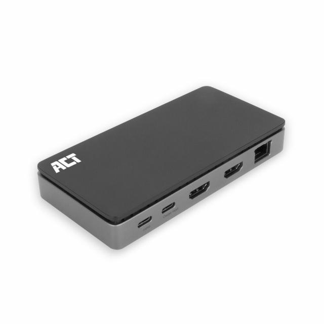 ACT Docking station USB-C 4K MST, Ethernet, USB-C, 3x USB-A, PD 