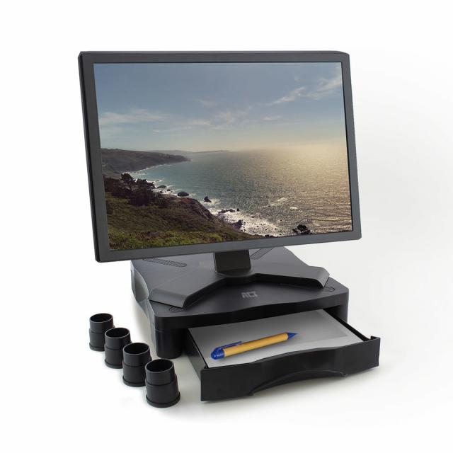 ACT Monitor stand with one drawer, adjustable height, AC8200 