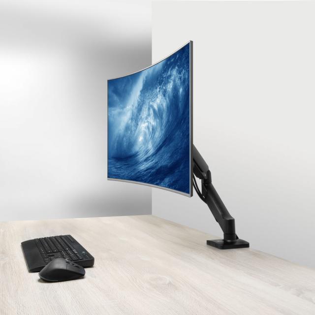 Monitor arm 34", gas spring, 1 monitor, ACT Essentials 