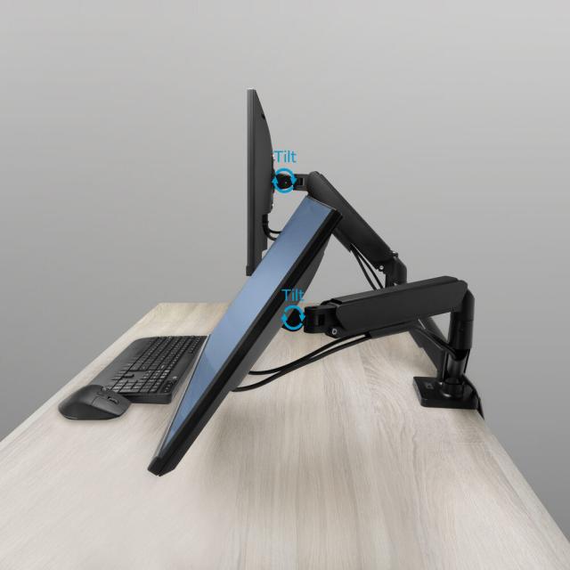 Monitor arm 34", gas spring, 2 monitors, ACT Essentials 
