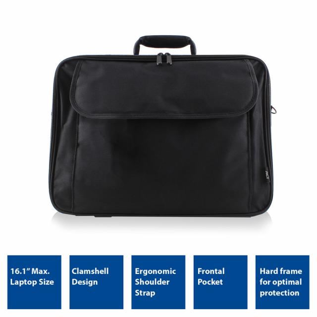 ACT Office shoulder laptop bag, 16.1", black 