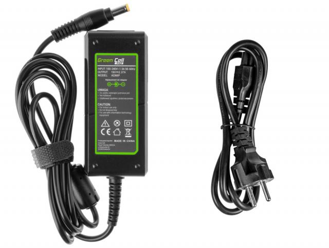 Notebook Power Supply  GREEN CELL, PRO Charger / AC Adapter 19V 2.37A 45W for Acer  5,5mm- 1,7mm 