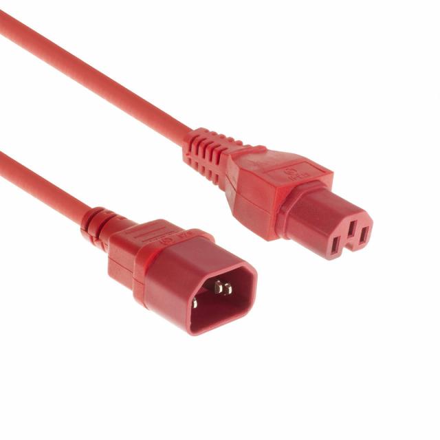 ACT Powercord C14 - C15 red 2 m 