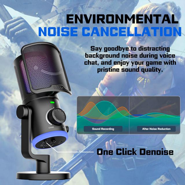 Desktop Microphone FIFINE AM6 RGB - Black 