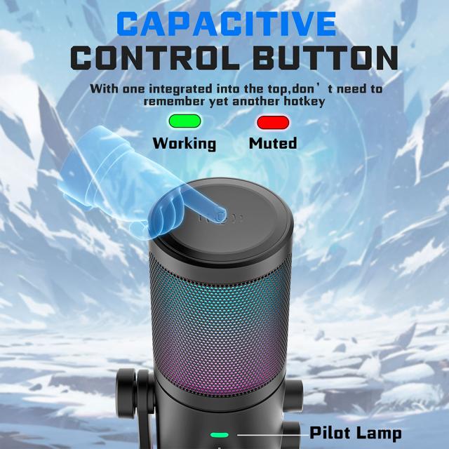 Desktop Microphone FIFINE AM6 RGB - Black 