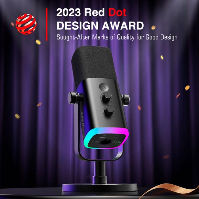 Desktop Microphone FIFINE AM8 Dynamic RGB XLR/USB- Black 