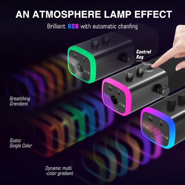 Desktop Microphone FIFINE AM8 Dynamic RGB XLR/USB- Black 