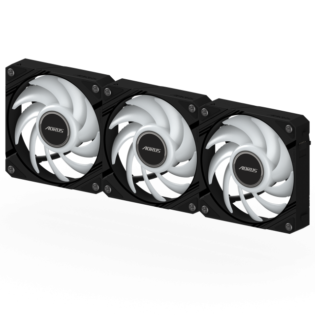 Triple Fans GIGABYTE AORUS EZ CHAIN 120 Black 3-Pack ARGB 