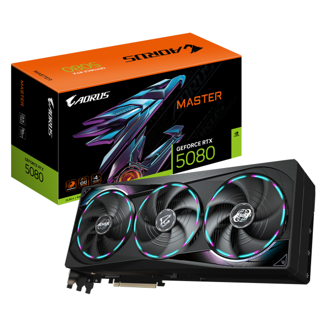 Graphic card GIGABYTE AORUS RTX 5080 MASTER 16GB GDDR7 