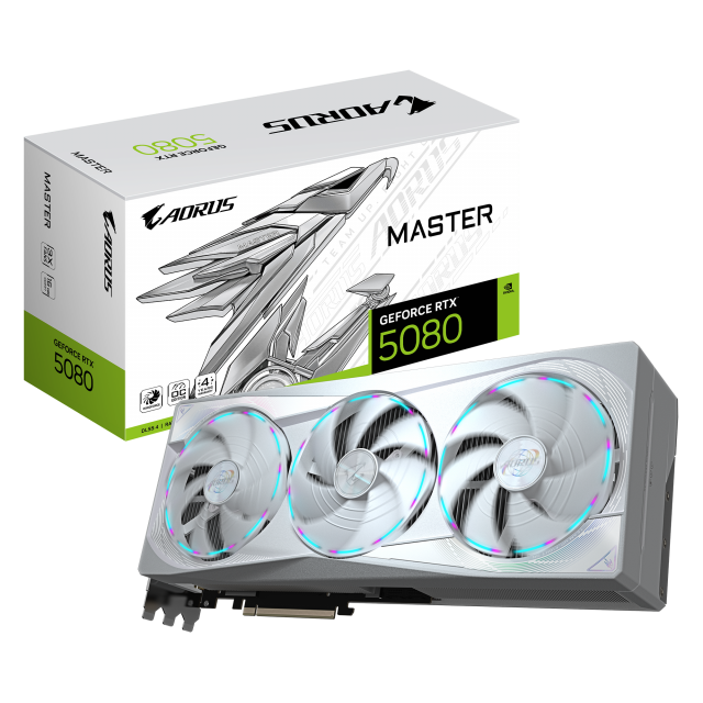 Graphic card GIGABYTE AORUS RTX 5080 MASTER ICE 16GB GDDR7 