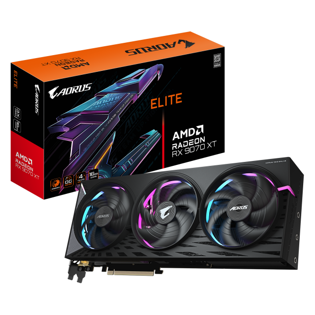 Graphic card GIGABYTE AORUS RADEON RX 9070 XT ELITE 16GB GDDR6 