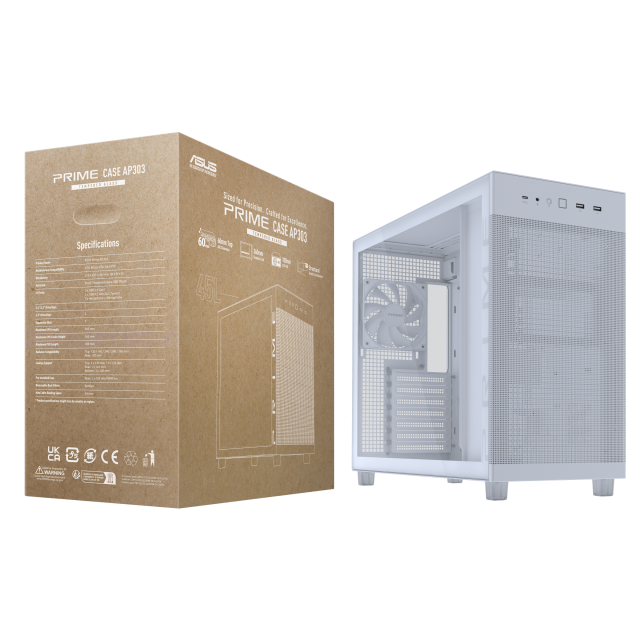 Case ASUS PRIME AP303 TG - White 