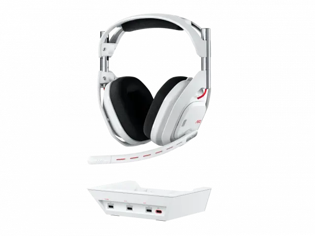 Logitech Astro A50 Lightspeed wireless headphones with dock, White 
