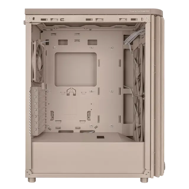 Case ASUS ProArt PA401 Wood Edition Beige - Mesh Panel 
