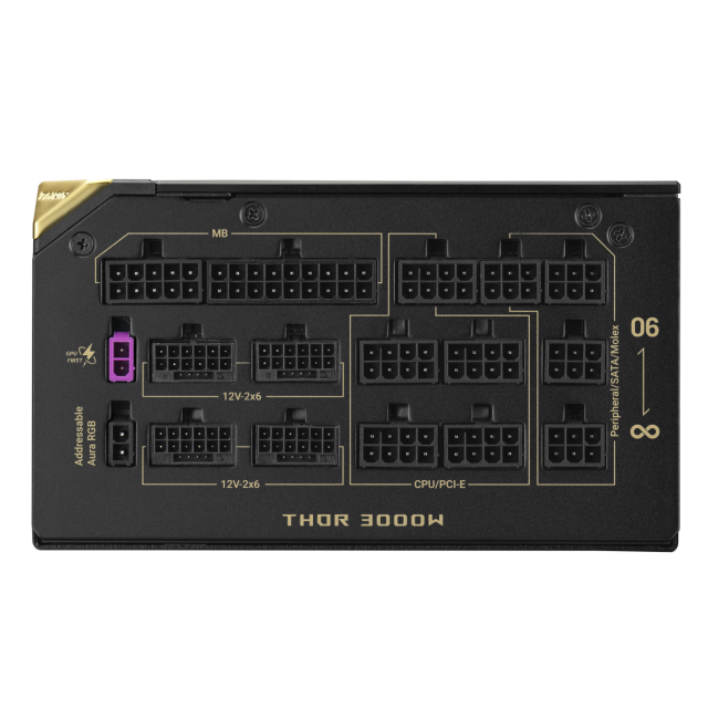 Power Supply ASUS ROG THOR III 3000W Edition 20, 80+ Titanium PCIe 5.1, Fully Modular 