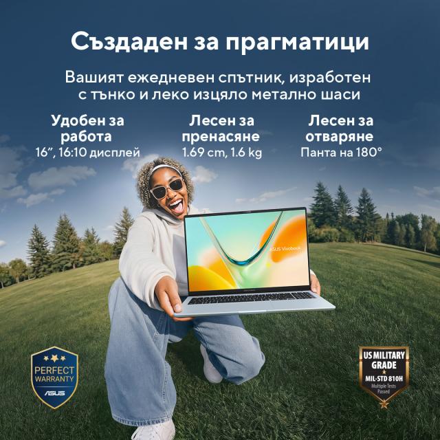 Ultrabook ASUS Vivobook S16 S5608QA-MB234W - 16.0"  IPS Full HD+, Qualcomm Snapdragon X X1-26-101, 16GB LPDDR5X, 256GB SSD - Win11 Home 