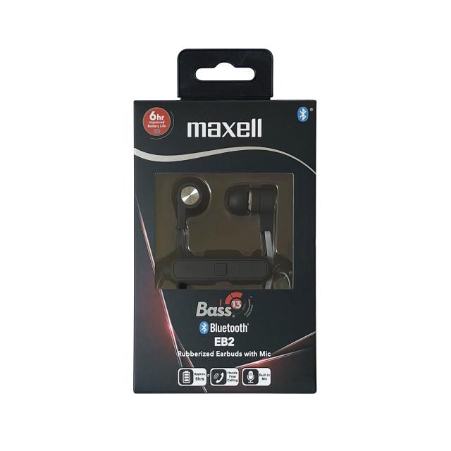 Bluetooth Headphones ear buds MAXELL B13-EB2  BASS 13  black 