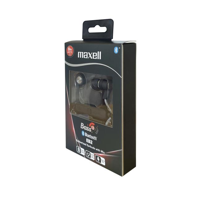 Bluetooth Headphones ear buds MAXELL B13-EB2  BASS 13  black 
