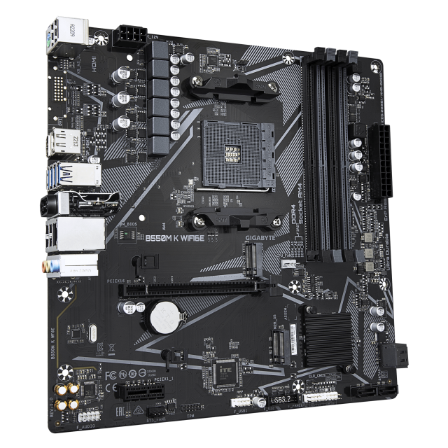 Motherboard GIGABYTE B550M K Wi-Fi 6E, AM4 