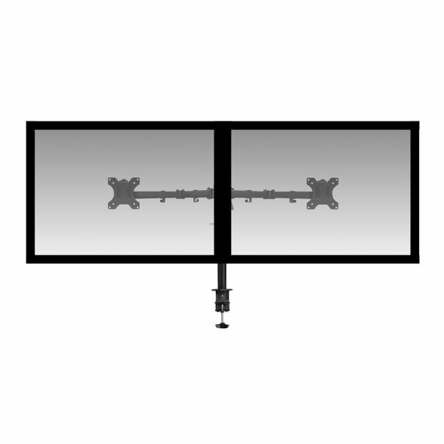 Стойка за 2 мониторa ACT AC8302, за бюро, Регулируема, 32", 2x8 кг, Черна - нарушена опаковка 
