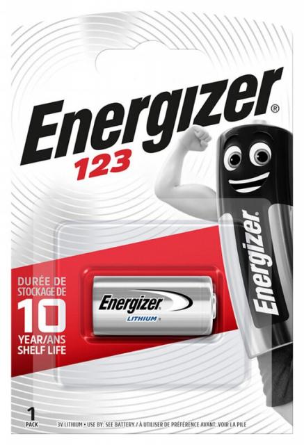 Батерия ENERGIZER CR123 Photo, Lithium, 3V, 1pk блистер 