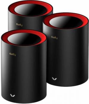 Безжична MESH система Cudy M3000, 3 броя, AX3000 Dual Band, 2.4/5 GHz, 574 -  2402 Mbps