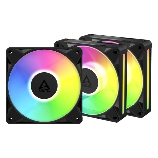 3-Pack Fan ARCTIC BioniX P12 A-RGB PWM 120mm Daisy Chain - Black 