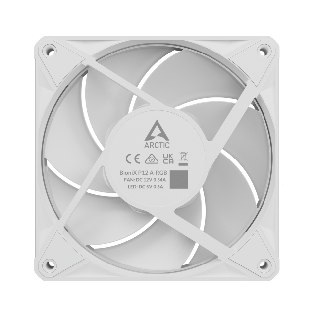 Fan ARCTIC BioniX P12 A-RGB PWM 120mm Daisy Chain - White 