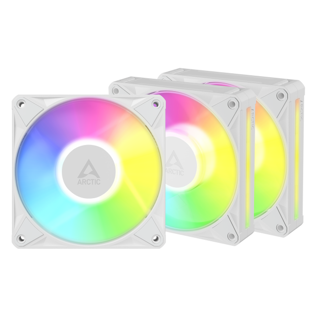 3-Pack Fan ARCTIC BioniX P12 A-RGB PWM 120mm Daisy Chain - White 