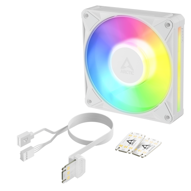 Fan ARCTIC BioniX P12 A-RGB PWM 120mm Daisy Chain - White 