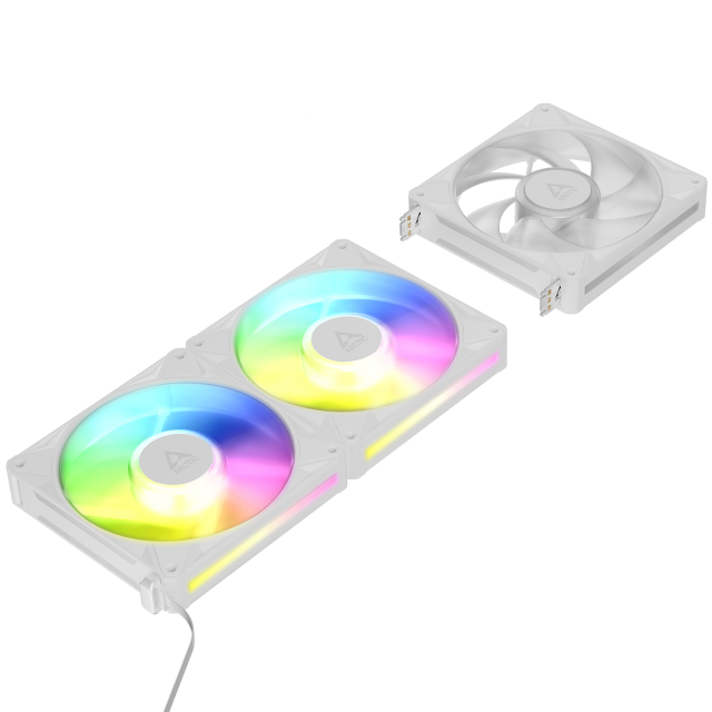 3-Pack Fan ARCTIC BioniX P14 A-RGB PWM 140mm Daisy Chain - White 