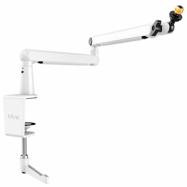 FIFINE BM88 White Steady Full Metal High End Boom Arm Stand 