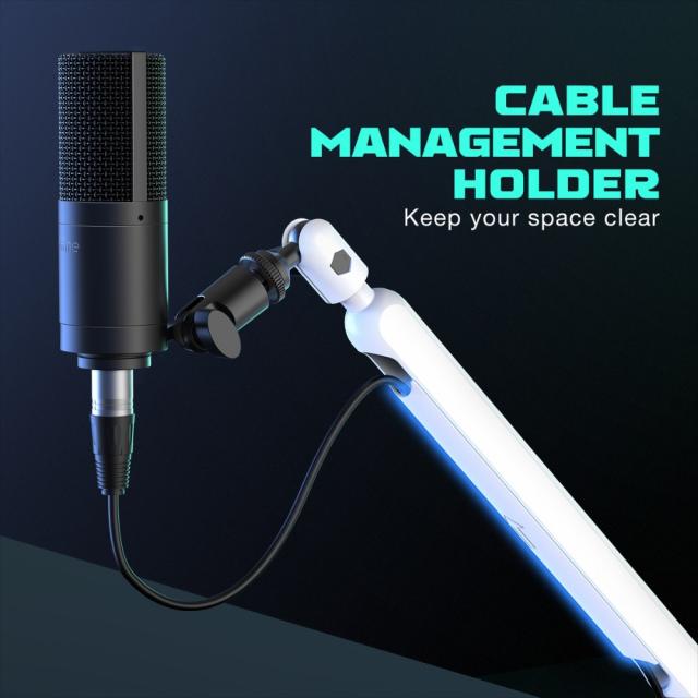 FIFINE BM88 White Steady Full Metal High End Boom Arm Stand 