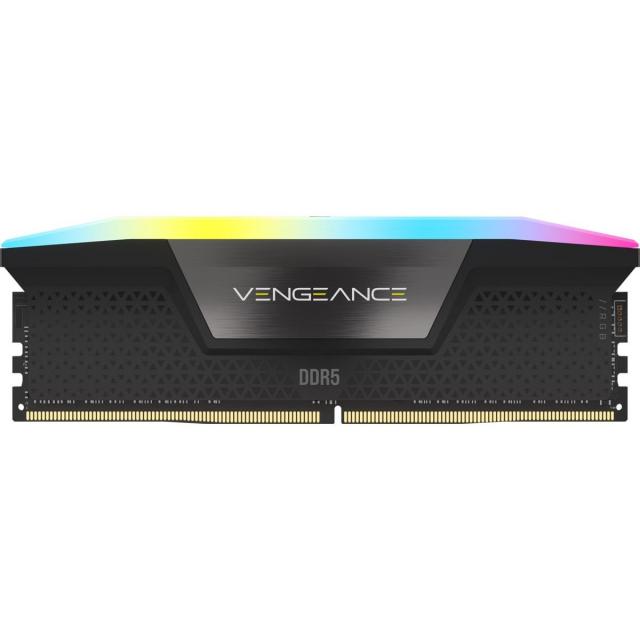 Памет Corsair Vengeance Black RGB 32GB(2x16GB) DDR5 6400MHz CL36 XMP&AMD EXPO 