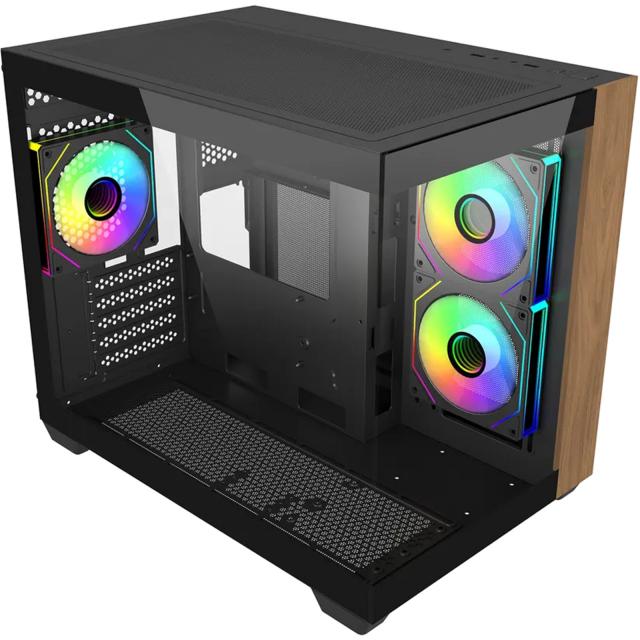 Кутия CoolerMaster Elite 481 Wood - Черна 