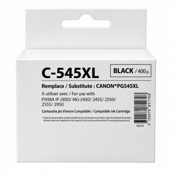 Ink cartridge CANON PG-545XL Black, Canon IP2850/ MG2450/MG2550/TS335x,  450k , Generink