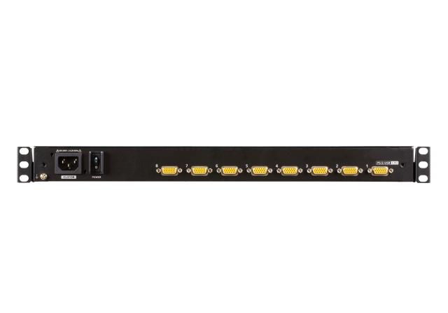 KVM Console ATEN 19" 8-Port PS/2-USB VGA Single Rail LCD KVM Switch 