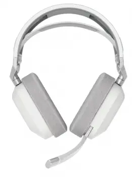 Геймърски слушалки с микрофон Corsair HS80 MAX White безжични и блутут PC/PS5/PS4
