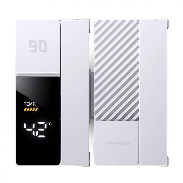 Охладител за процесор Jonsbo CC90 Dual Tower 130mm Display - Бял 