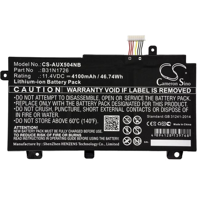 Laptop Battery  ASUS FX504, TUF Gaming A15 FA506IC-HN075W, TUF Gaming FX505DD-AB71-CA, B31BN91 LiPo 11.4V 4100mAh CAMERON SINO 