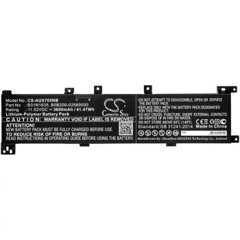 Laptop Battery ASUS A705QA, VIVOBOOK F705UV-BX186T, VIVOBOOK F705UV-BX186T, B31N1635 LIPo 11,52V 3600 mAh CAMERON SINO