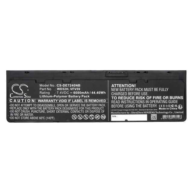 Батерия  за лаптоп DELL Latitude E7240 E7250, Latitude 12 7000, 0J31N7  LiPo 7.4V 6000 mAh CAMERON SINO 