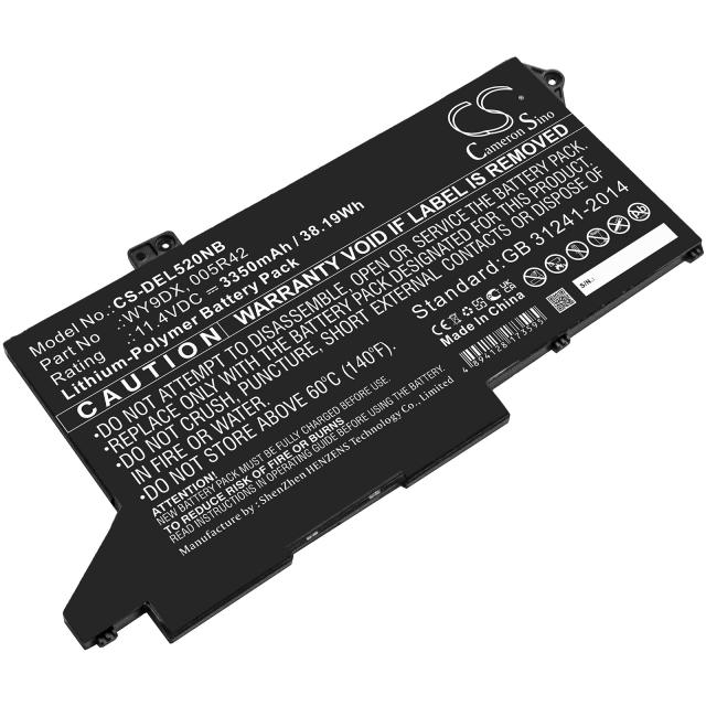 Laptop Battery for DELL Latitude 5420, Latitude 5520  005R42, WY9DX LiPo 11.4V 3350mAh CAMERON SINO 