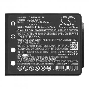 Camera Battery for Crane Remote Control  HBC Radiomatic Quadrix, Micron 4,5,6,7  BA223000 NIMH 3,6V 2000mAh black Cameron Sino