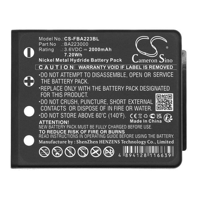 Camera Battery for Crane Remote Control  HBC Radiomatic Quadrix, Micron 4,5,6,7  BA223000 NIMH 3,6V 2000mAh black Cameron Sino 