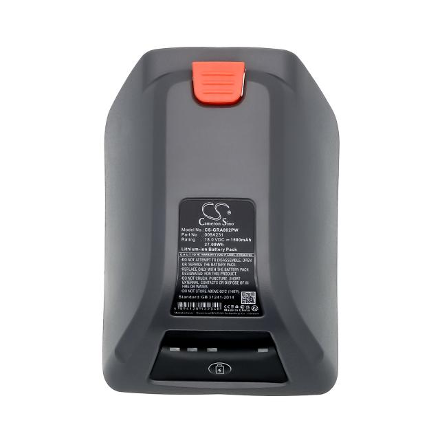 Battery for irrigation system computer Gardena 8025-20 Comfort Wand-Schlauchbox 35 roll-up automatic Li  LiIon 18V 1500mAh Cameron Sino 