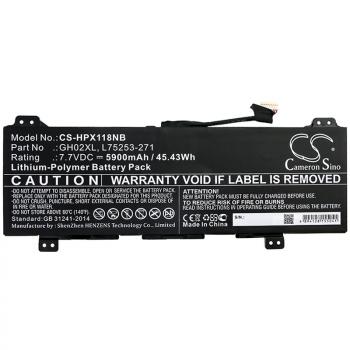 Laptop Battery for  HP Chromebook 14 G6 10X23EA; Chromebook X360 13B-CA0000SI; HSTNN-DB9M LiPo 7.7V 5900mAh CAMERON SINO
