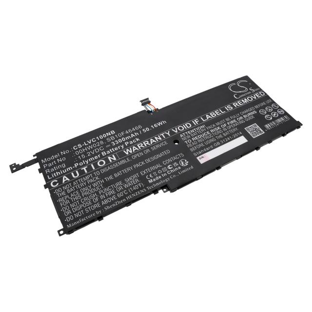 Батерия за лаптоп LENOVO ThinkPad X1 20FBS0L900, ThinkPad X1 Yoga 20FQA04TAU, 00HW028 LiPo 15.2V 3300 mAh CAMERON SINO 