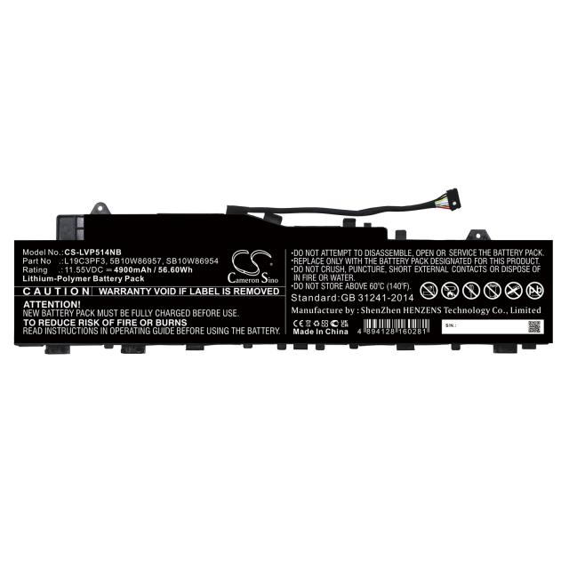 Батерия за лаптоп  LENOVO IdeaPad 5 14  L19C3PF3  LiPo 11.55V 4900mAh CAMERON SINO 